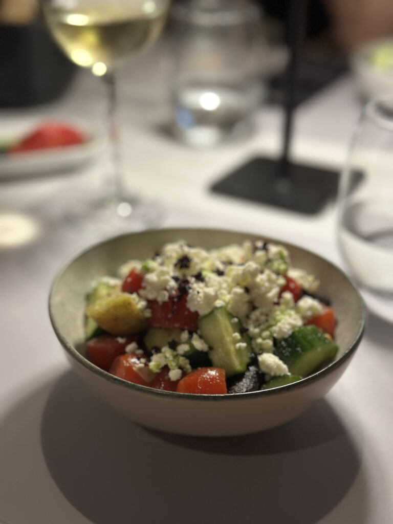 Greek salad in Crete